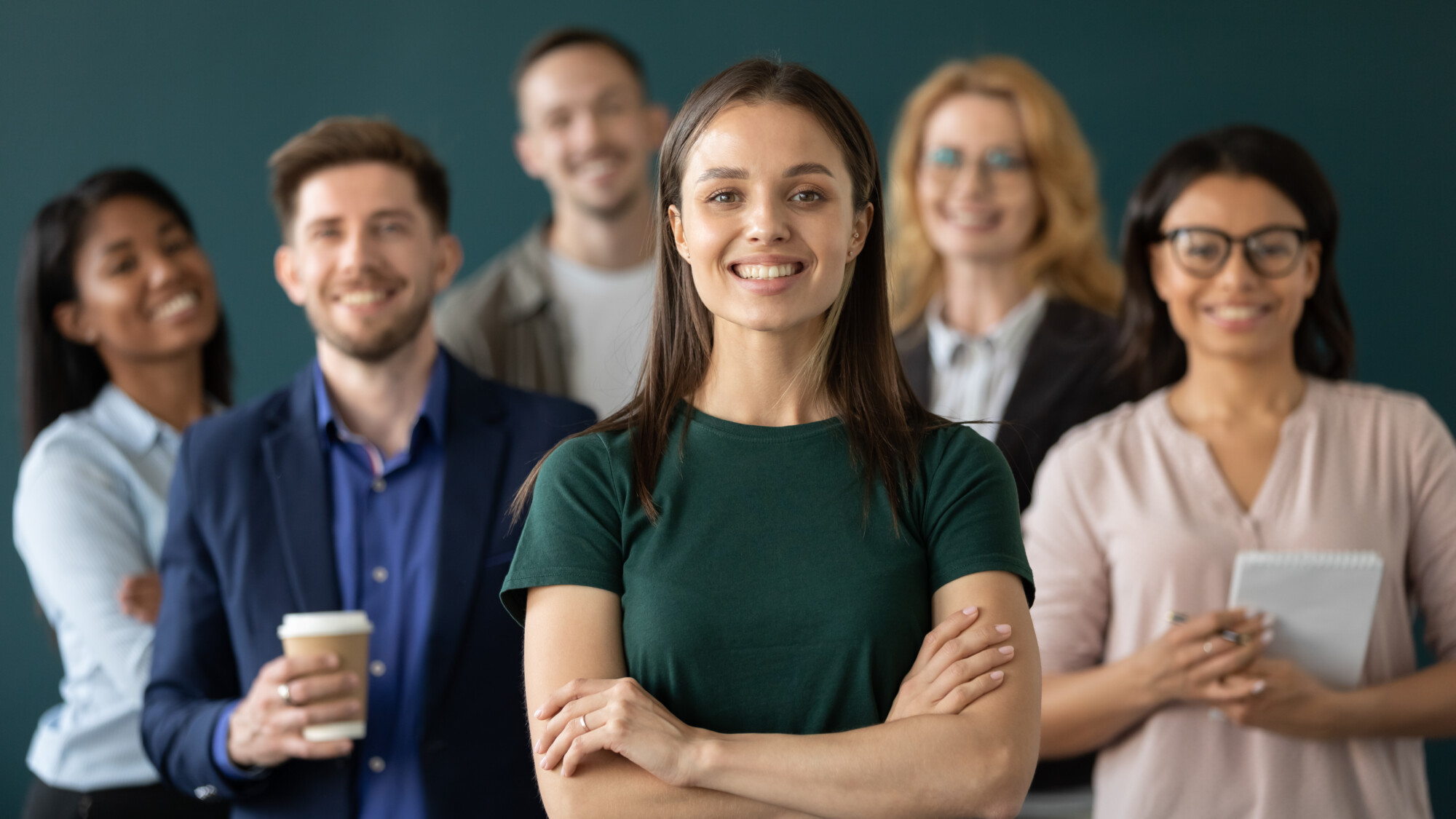 Business learners collaborating during a financial training session